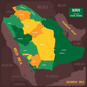 Saudi Arab Wahabi Map